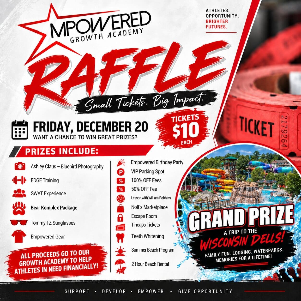 Word Raffle Prizes Raffle - Empowered Volleyball